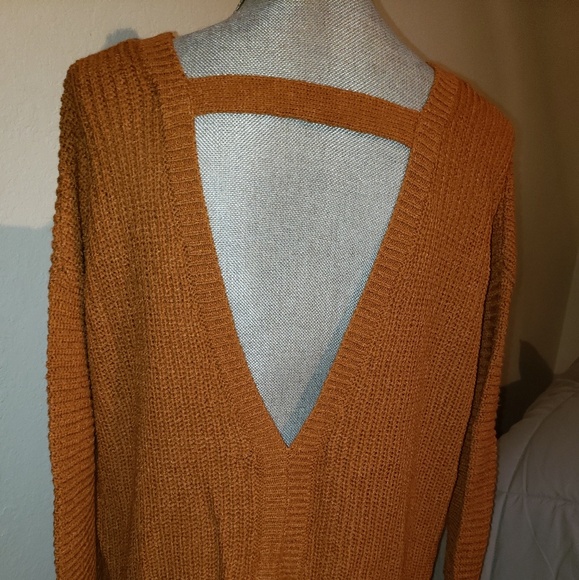 Rusty pumpkin color Forever 21 sweater. - Picture 2 of 5